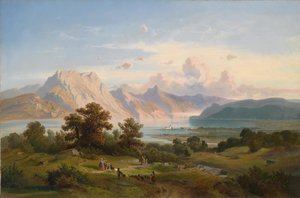 View of Orth Castle on Traunsee